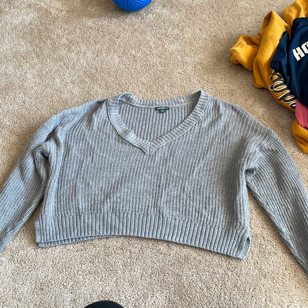 Cropped V neck sweater from Target